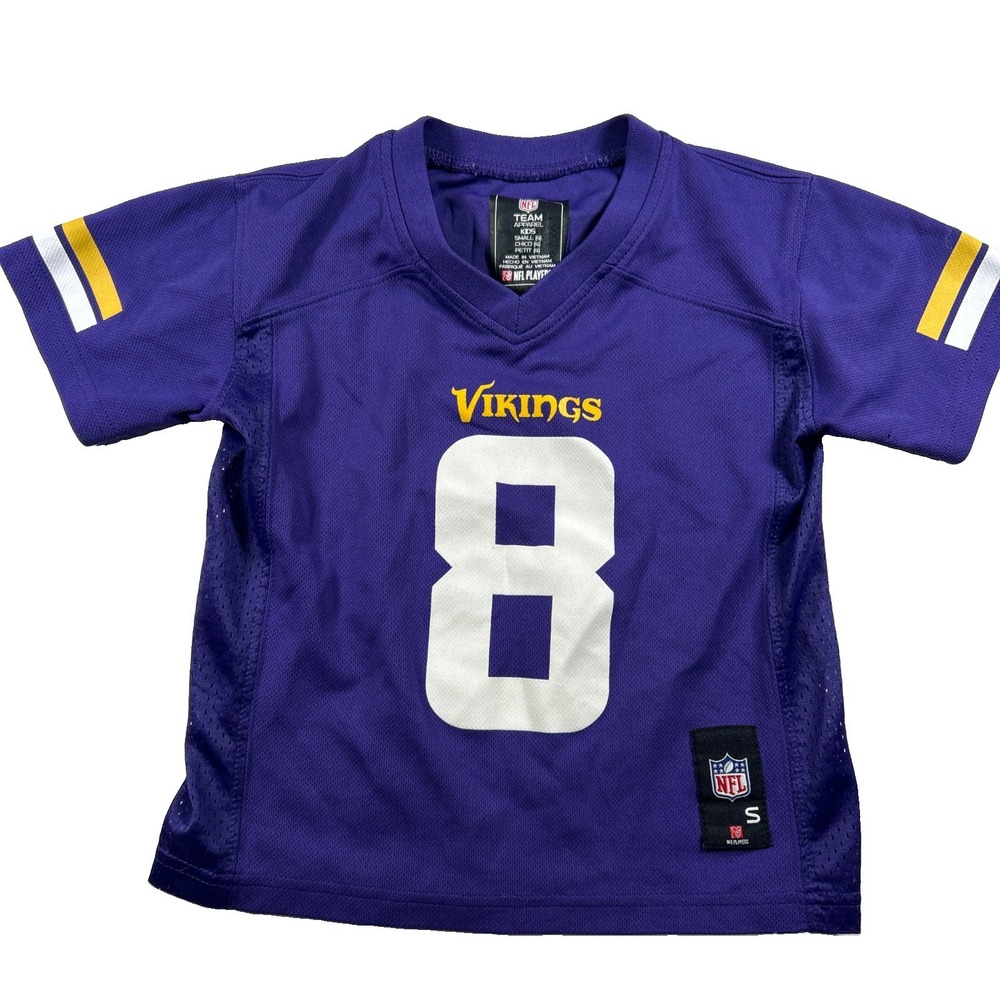 Nike Minnesota Vikings Kirk Cousins 8 Jersey Toddler Kids Small Purple NFL
